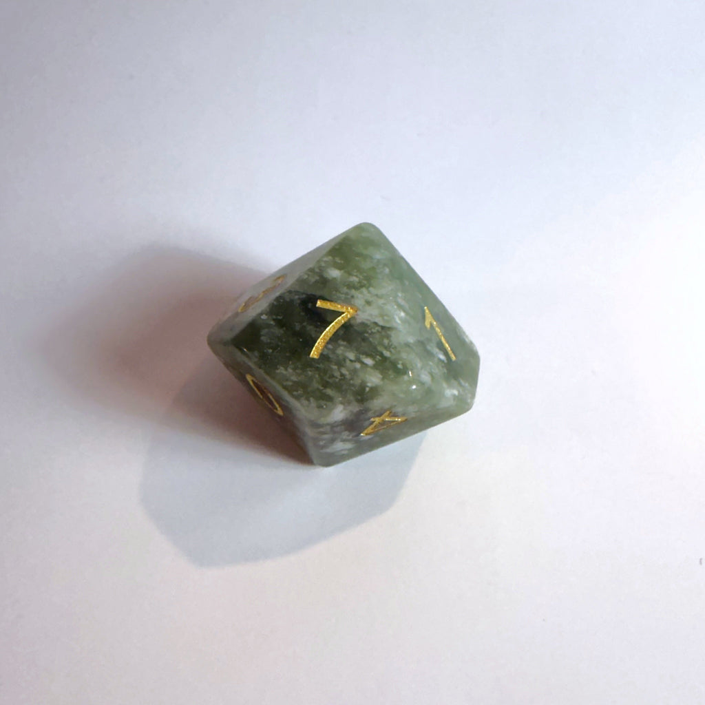 New Age Jade Gemstone Dice Set