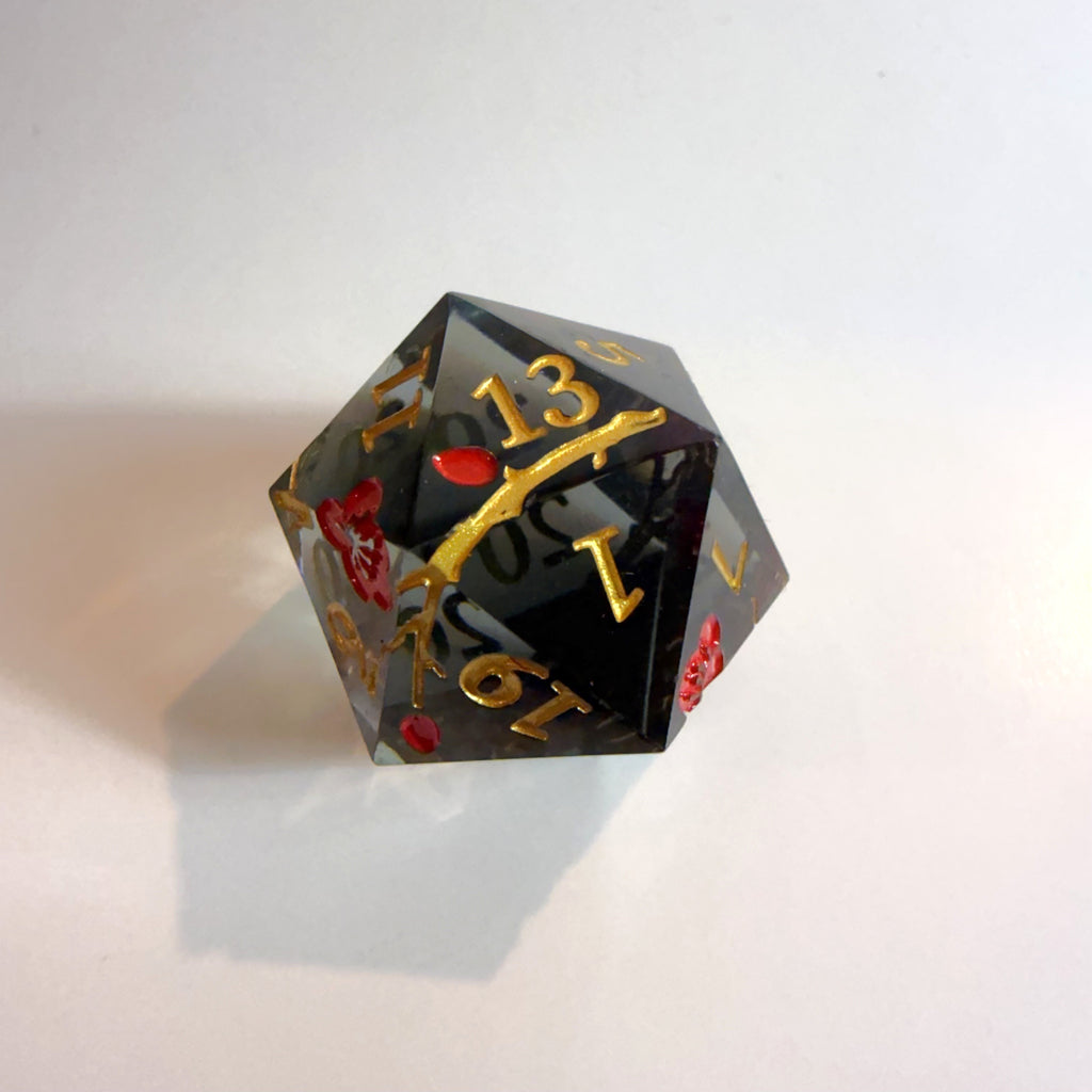 Shadow Blossom Sharp Edge Resin Dice Set