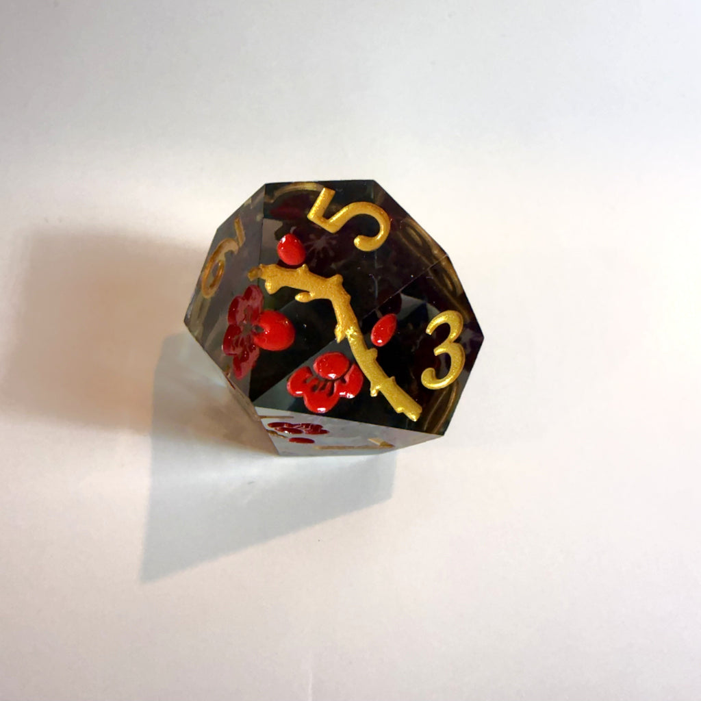 Shadow Blossom Sharp Edge Resin Dice Set