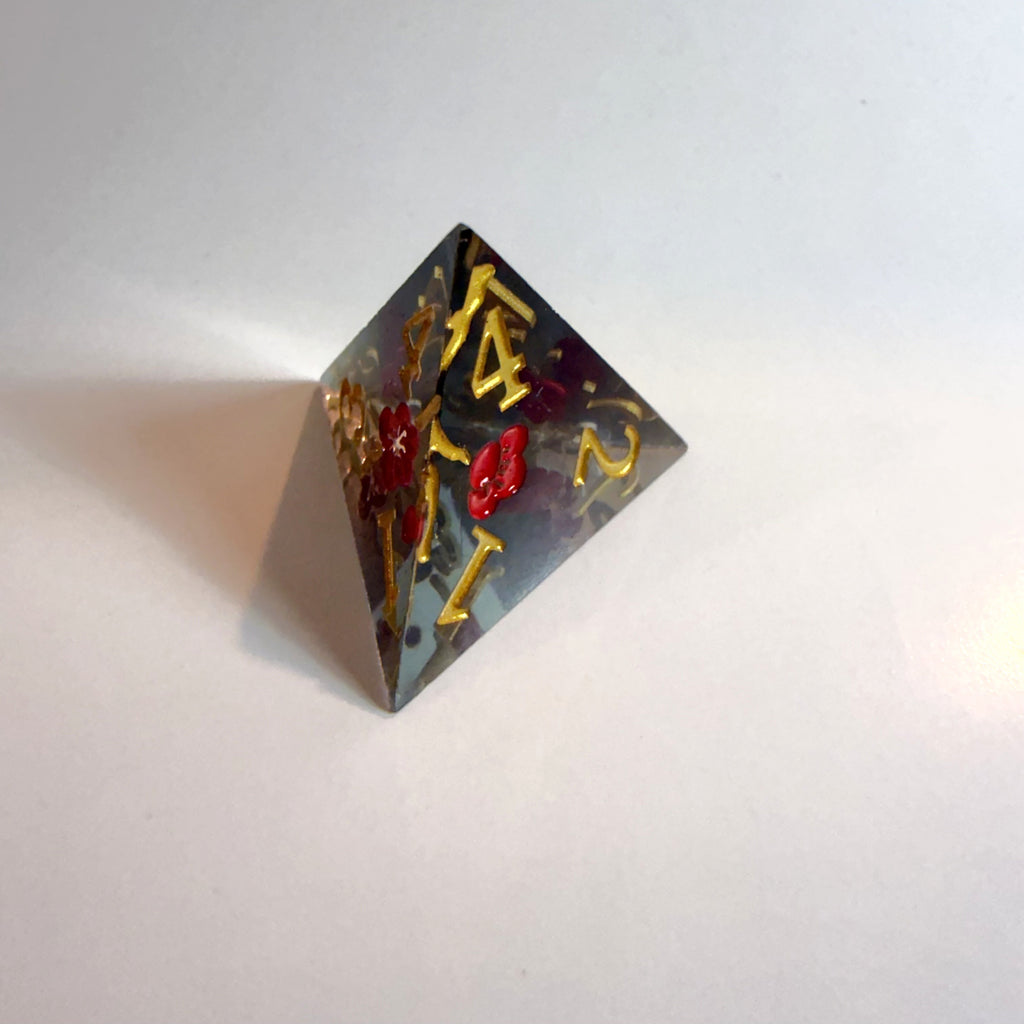 Shadow Blossom Sharp Edge Resin Dice Set