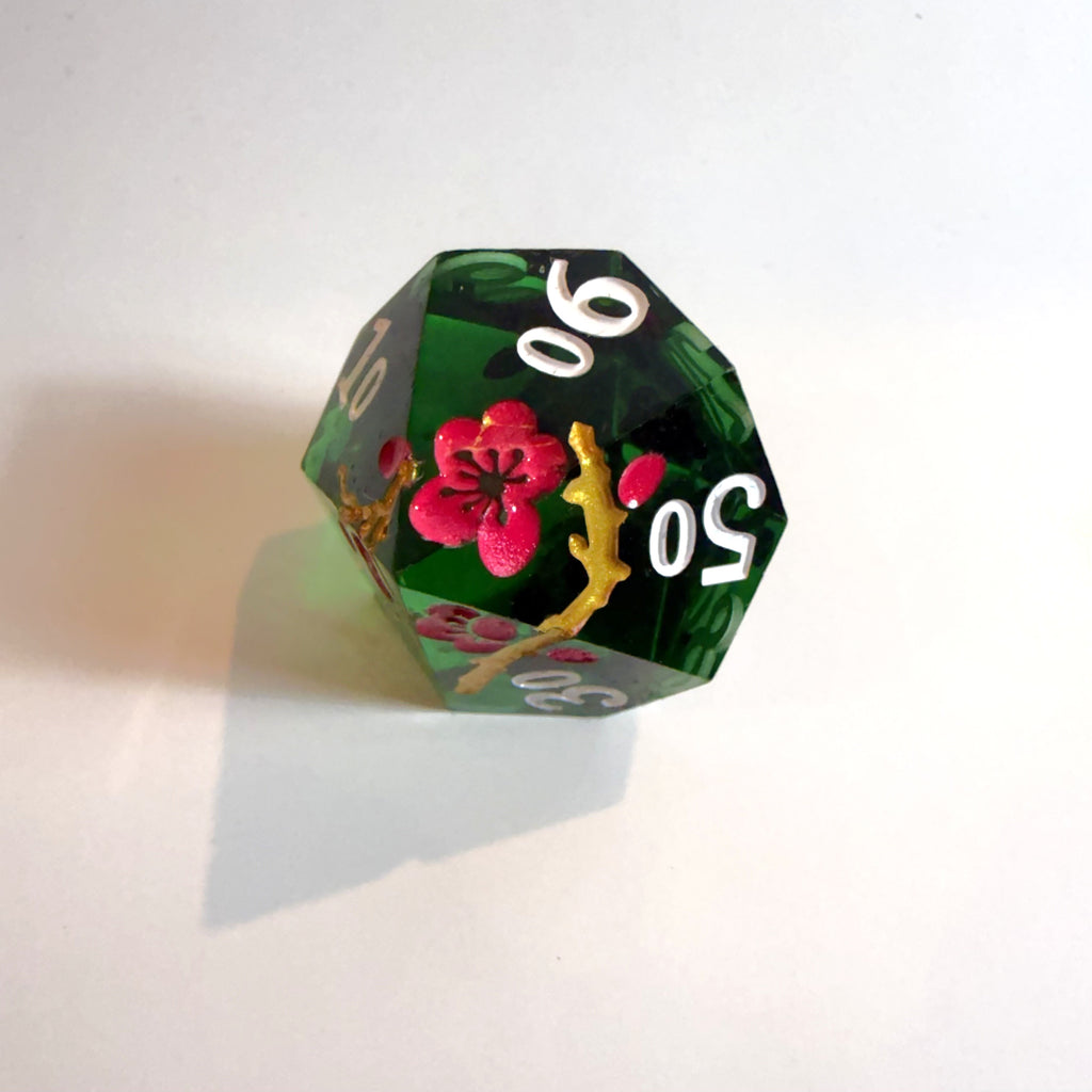 Jeu de dés en résine à bords tranchants Spirit Blossom