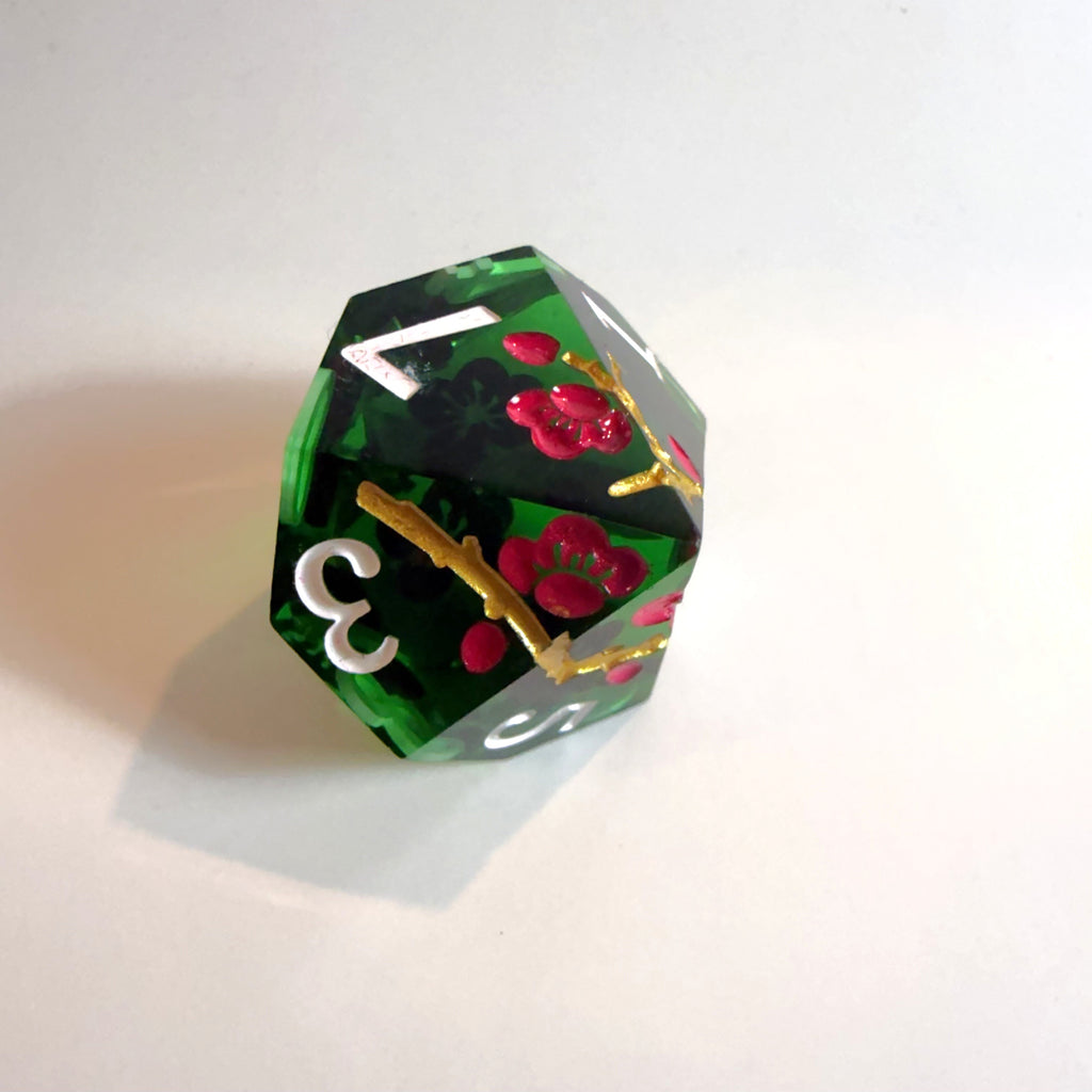 Jeu de dés en résine à bords tranchants Spirit Blossom