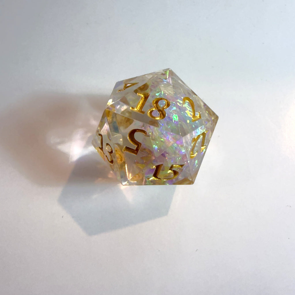 Prism Spark Würfelset mit scharfen Kanten aus Kunstharz
