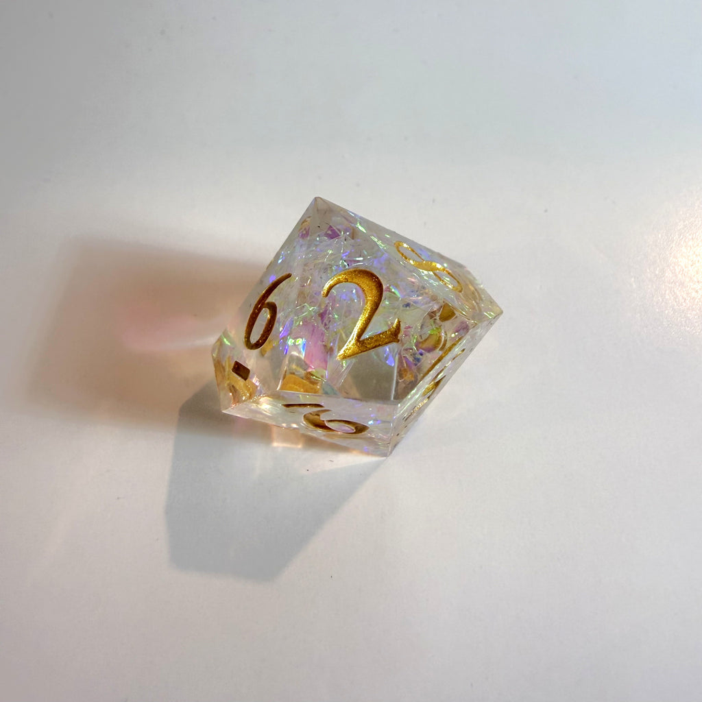 Prism Spark Würfelset mit scharfen Kanten aus Kunstharz