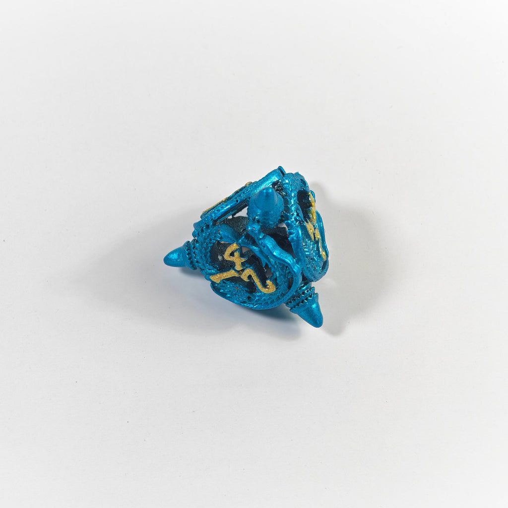 Set di dadi in metallo cavo a forma di drago celeste