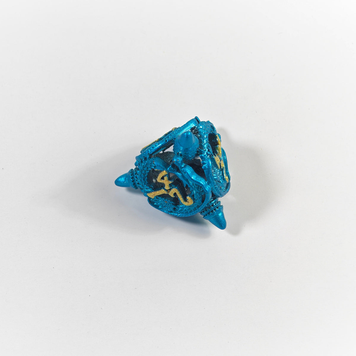 Set di dadi in metallo cavo a forma di drago celeste