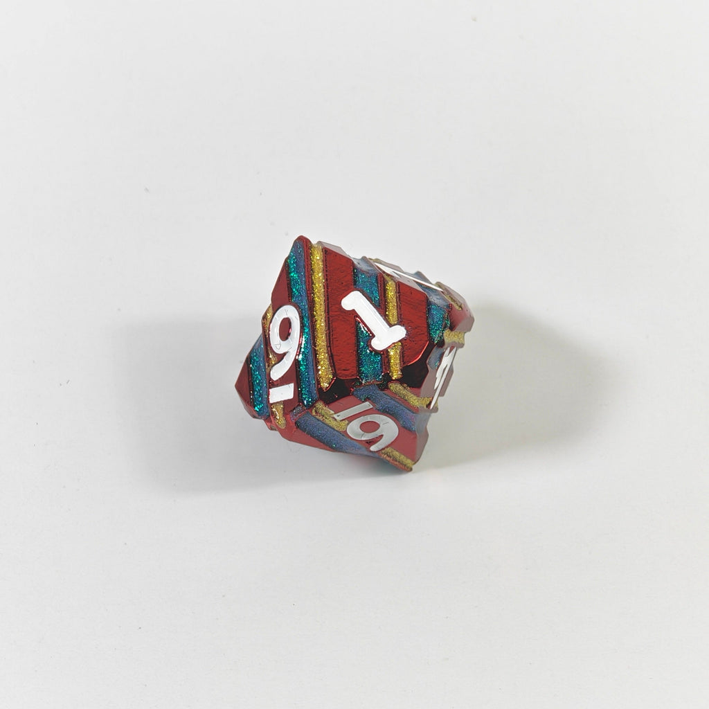 Savage Red Solid Metal Dice Set