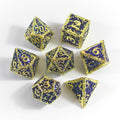 Blue Vine Solid Metal Dice Set