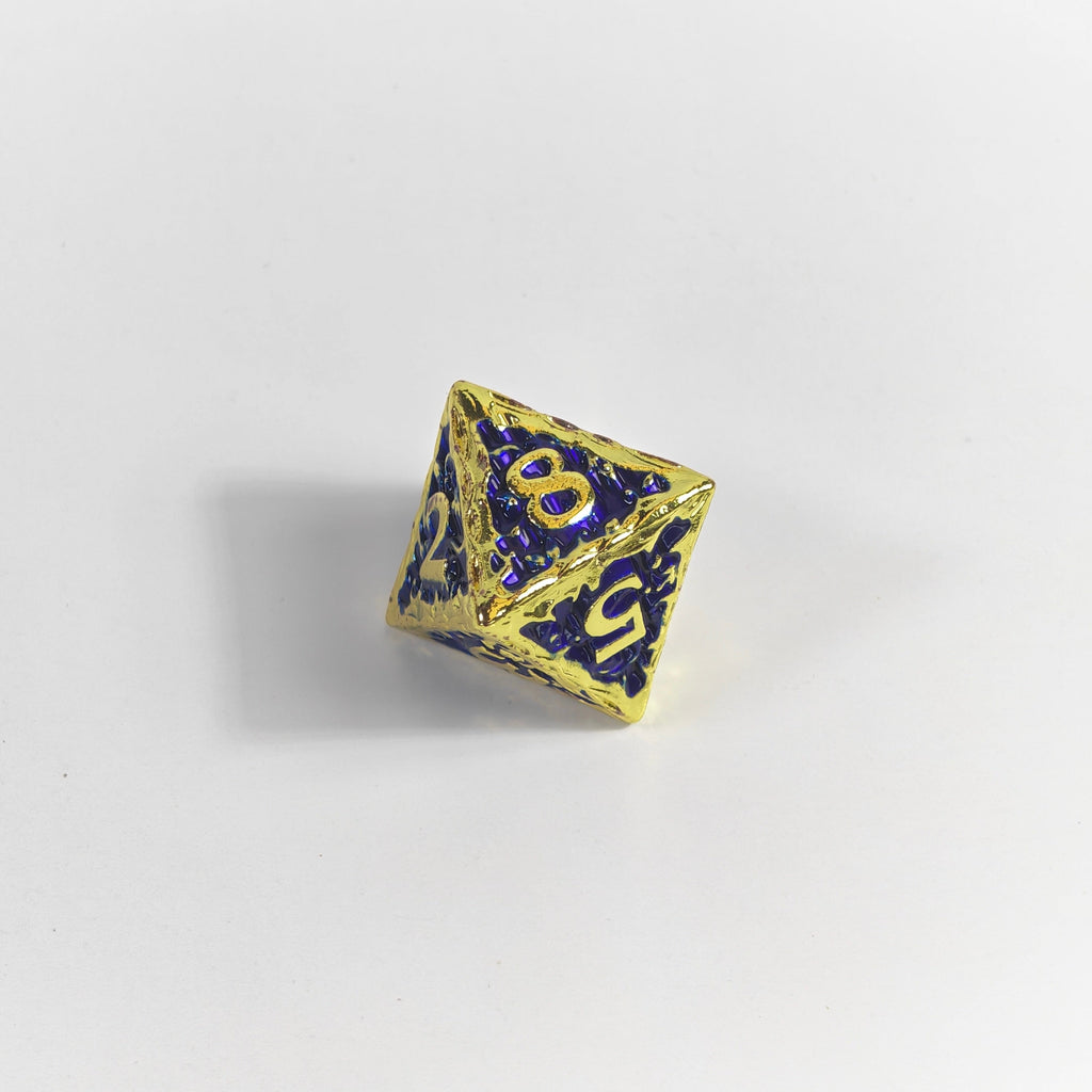 Blue Vine Solid Metal Dice Set