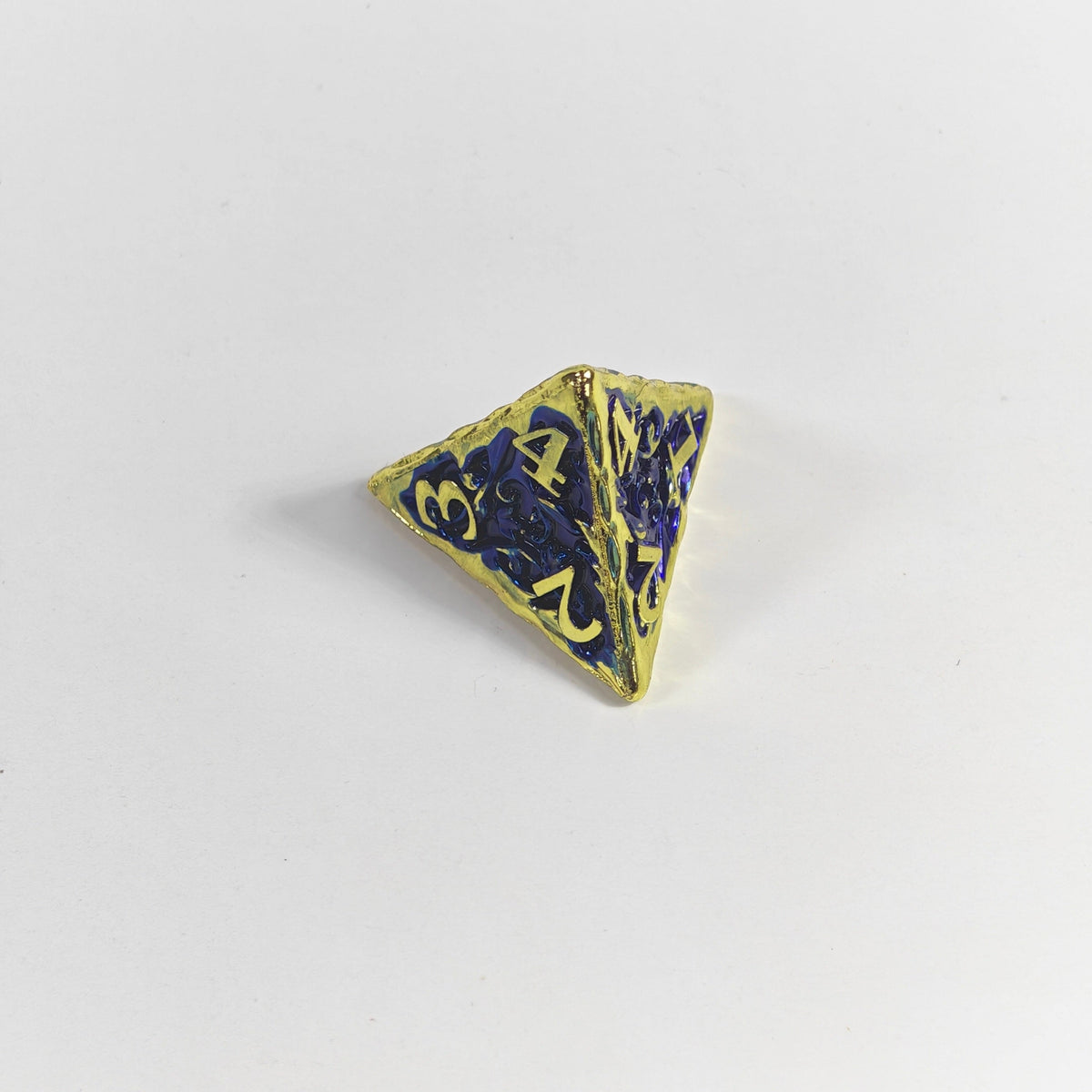 Blue Vine Solid Metal Dice Set