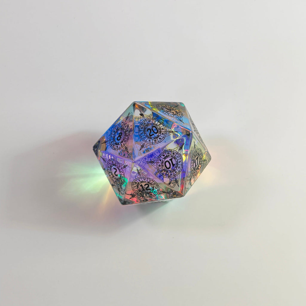 Regenbogenfarbenes gemustertes dickes Klarglas