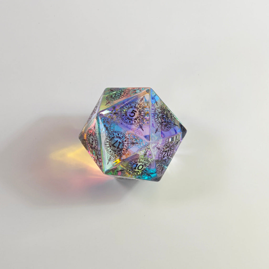 Regenbogenfarbenes gemustertes dickes Klarglas