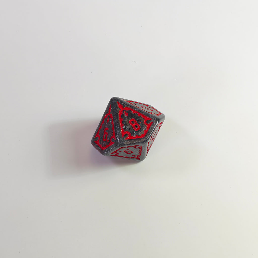 Set di dadi acrilici "Chonk" Pietra del sangue