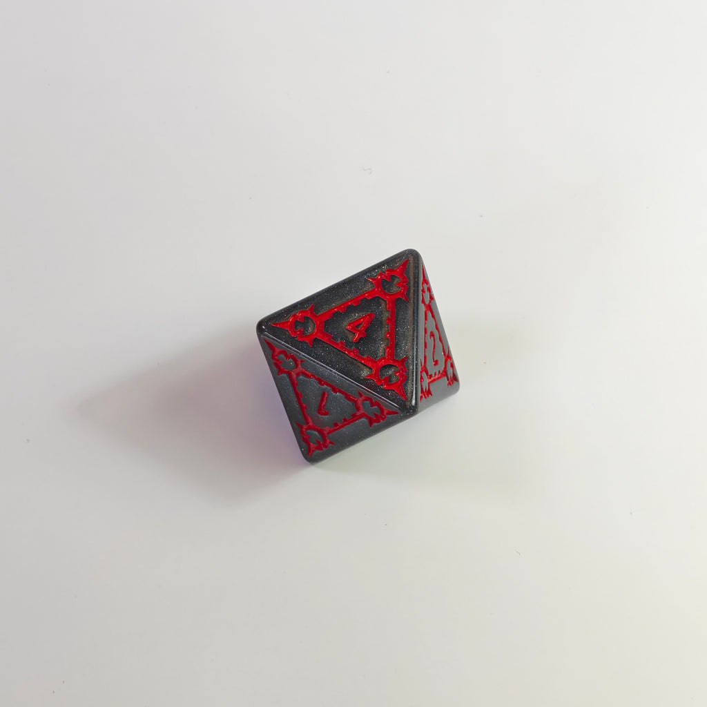 Set di dadi acrilici "Chonk" Pietra del sangue