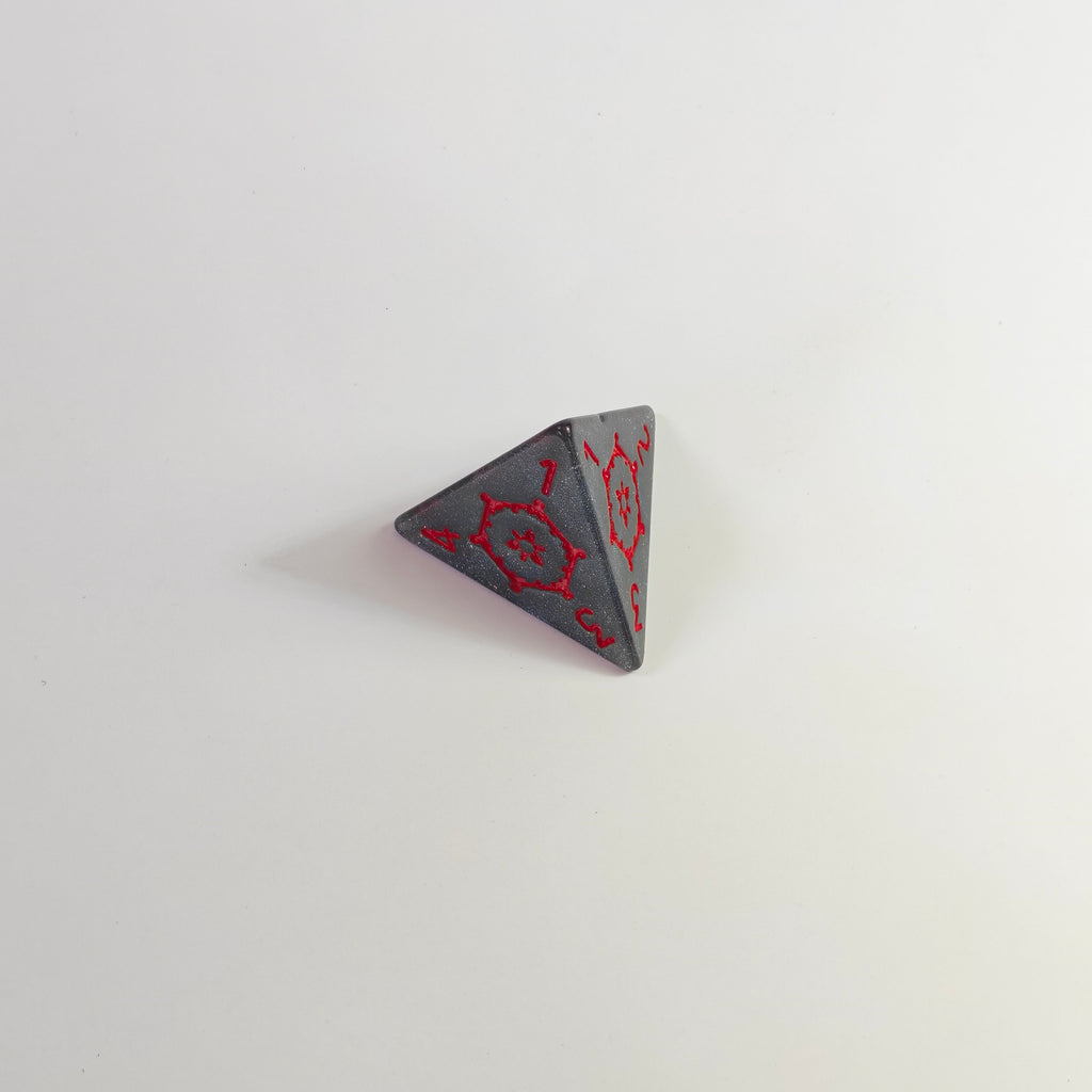 Set di dadi acrilici "Chonk" Pietra del sangue