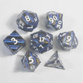 White Numbered Primal Clawing Solid Metal Dice Set
