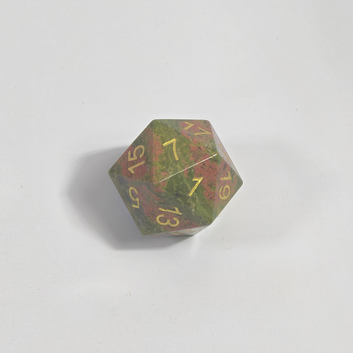 Unakite Gemstone Dice Set
