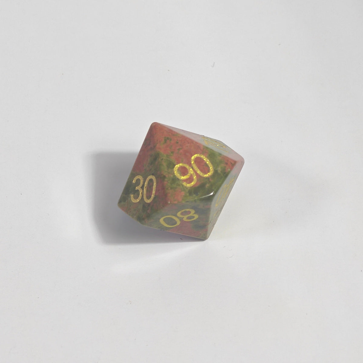Unakite Gemstone Dice Set