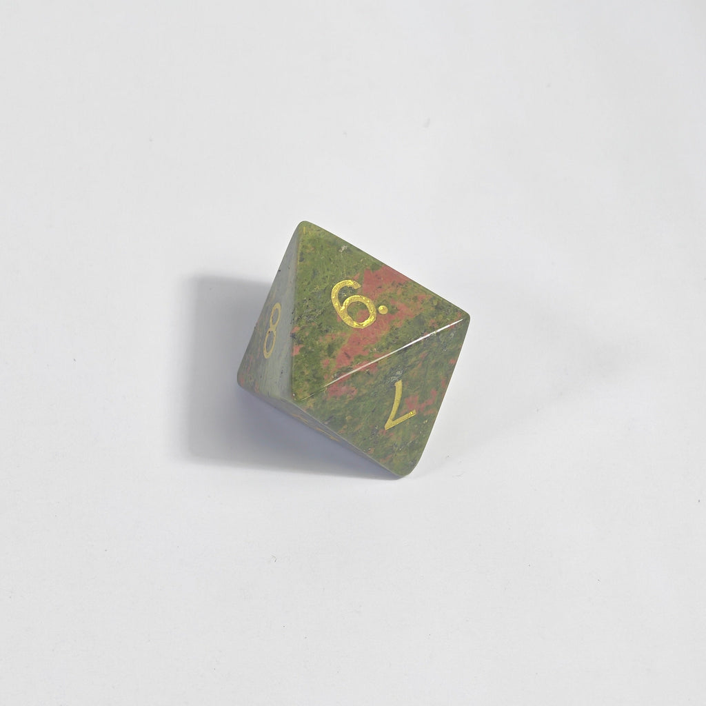 Unakite Gemstone Dice Set
