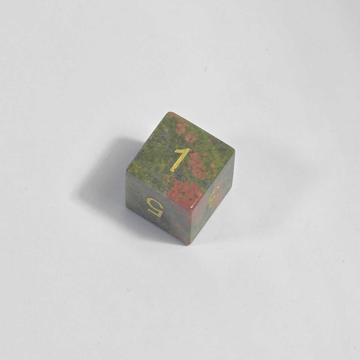 Unakite Gemstone Dice Set