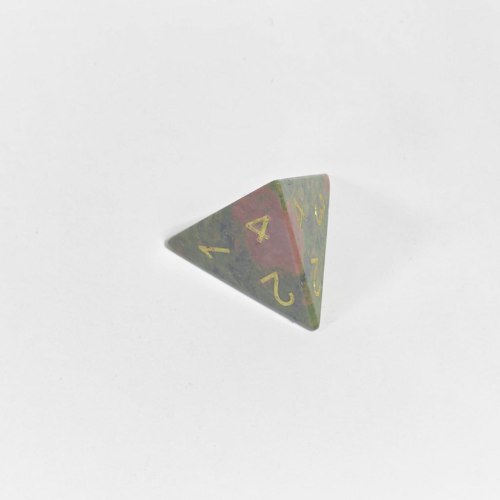 Unakite Gemstone Dice Set
