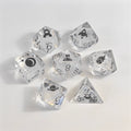 3D Lasered Dandelion Glass Dice Set