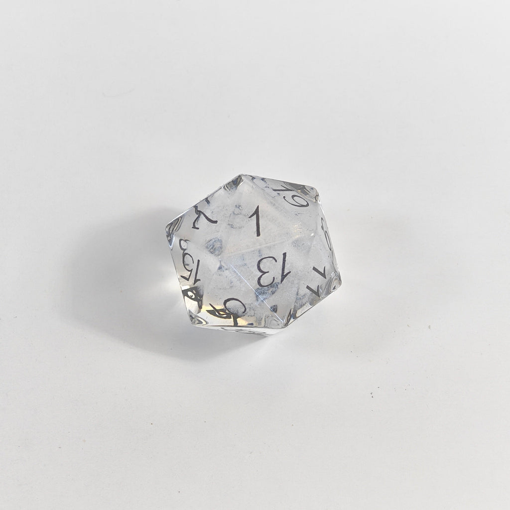 3D Lasered Dandelion Glass Dice Set