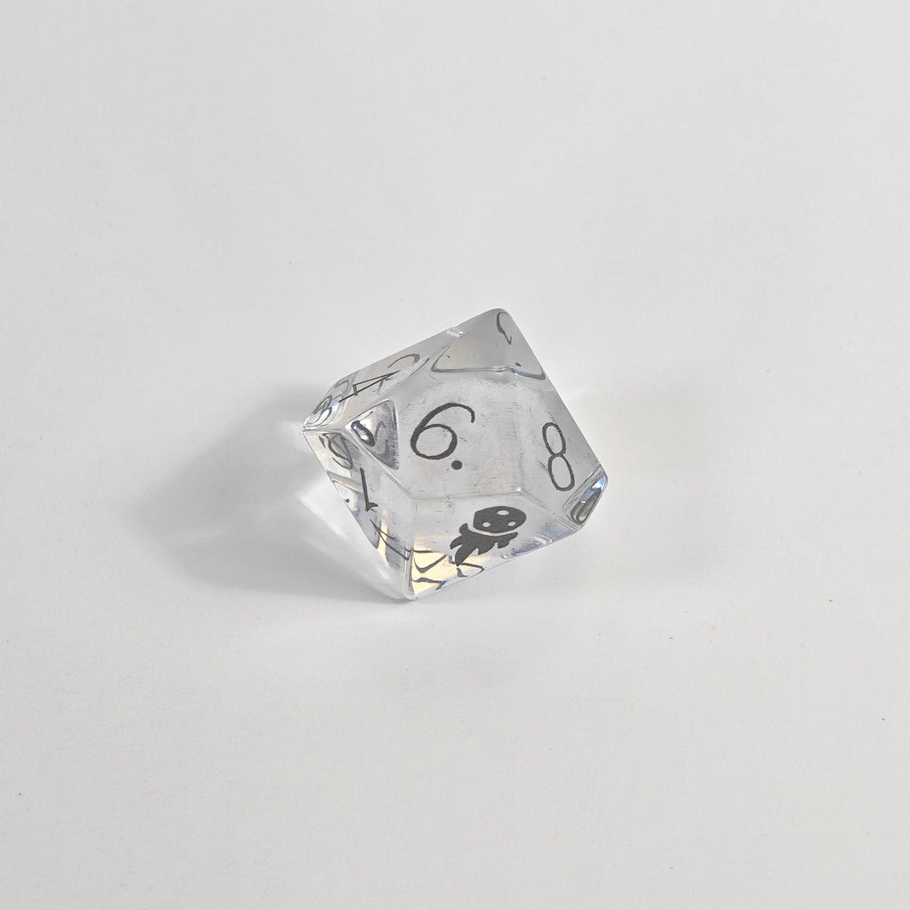 3D Lasered Dandelion Glass Dice Set