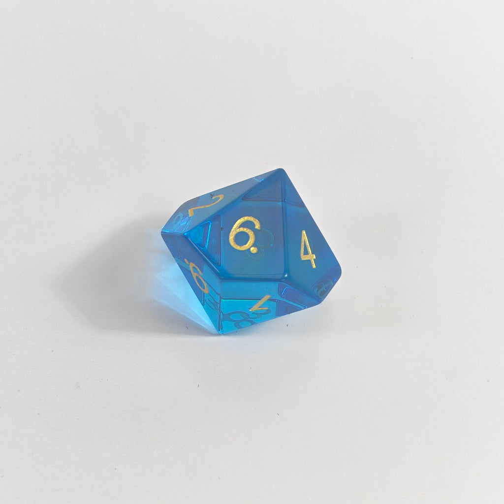 Jeu de dés en verre Blue K9