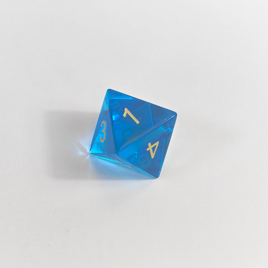 Jeu de dés en verre Blue K9