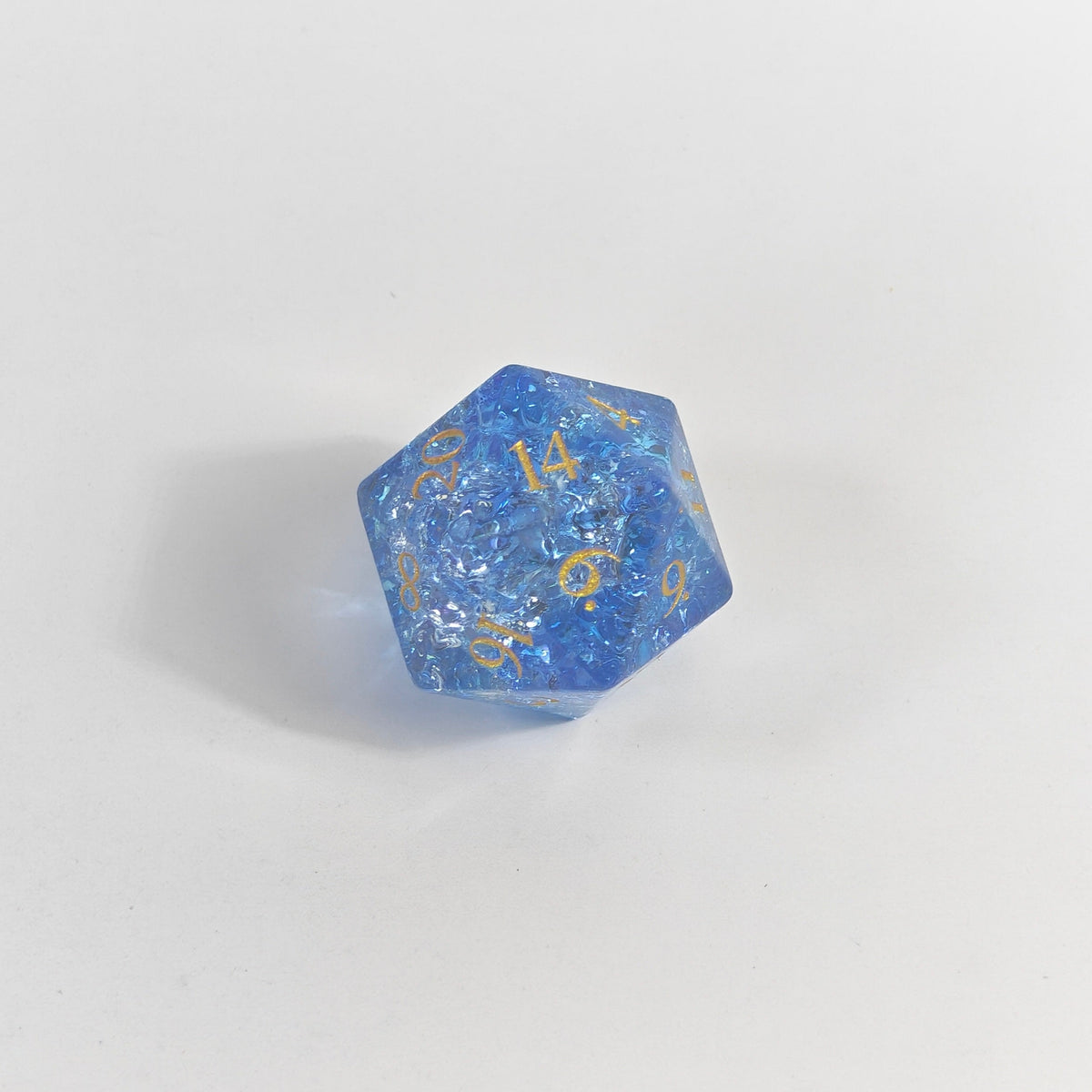 Set de dés en verre Blue Burst