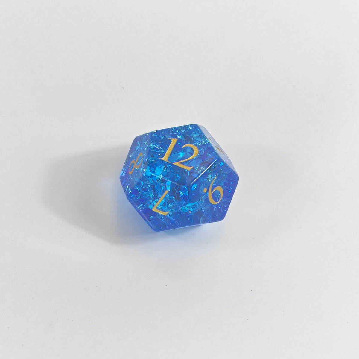 Set de dés en verre Blue Burst