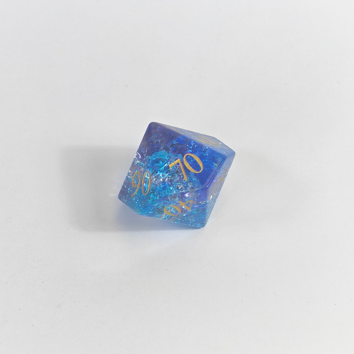 Set de dés en verre Blue Burst