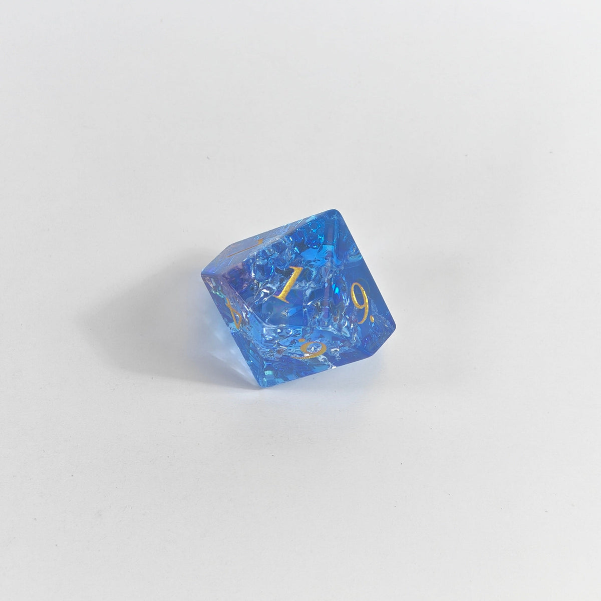 Set de dés en verre Blue Burst