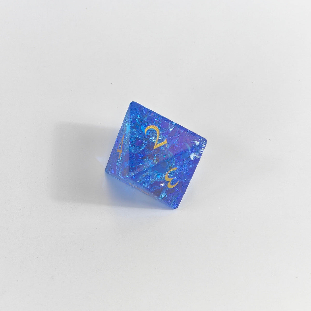Set de dés en verre Blue Burst