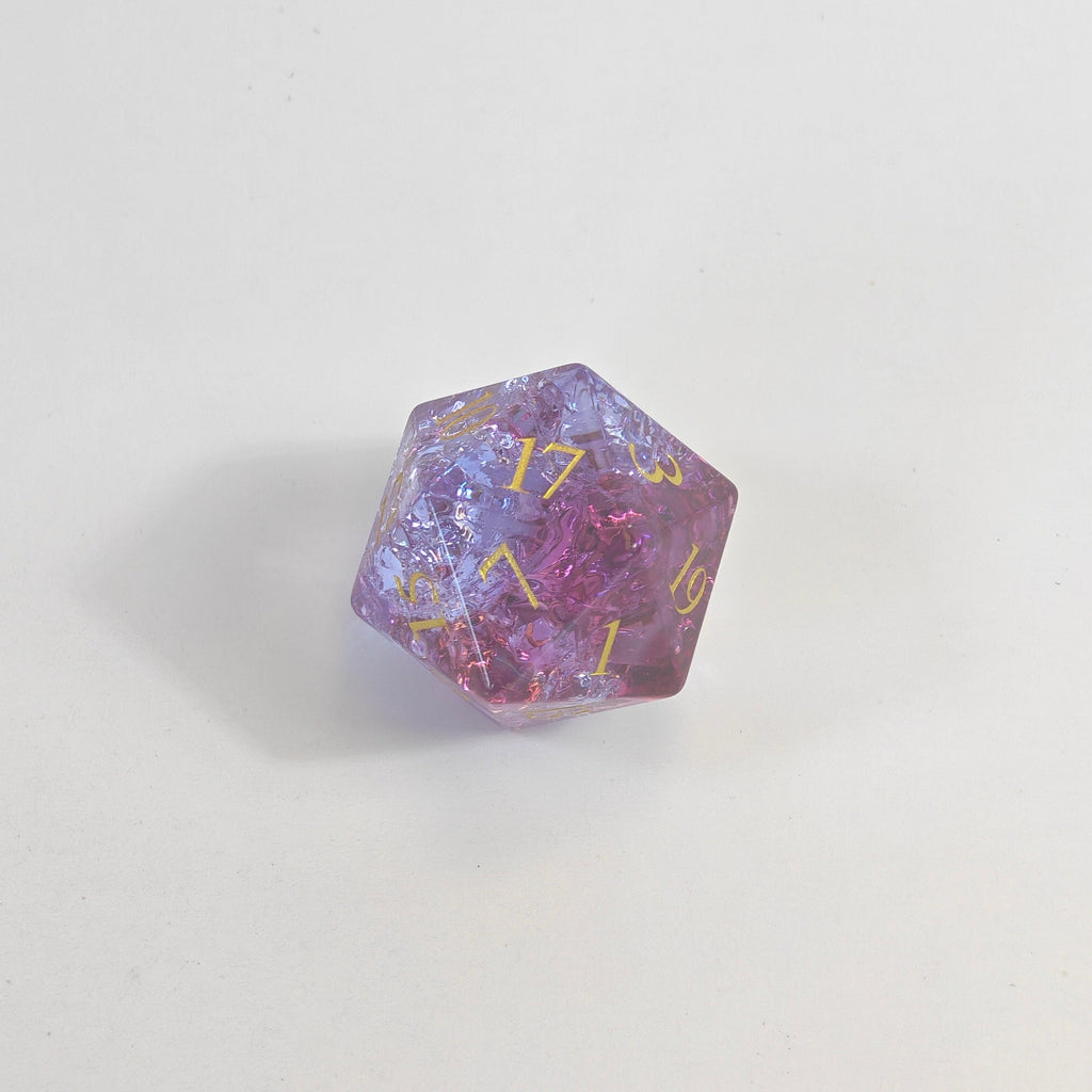 Ensemble de dés en verre Pink Burst