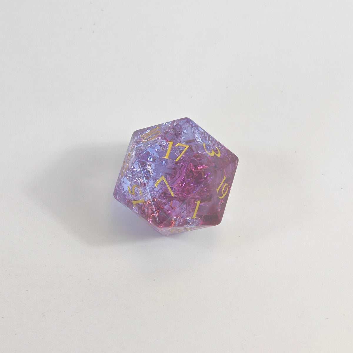 Ensemble de dés en verre Pink Burst