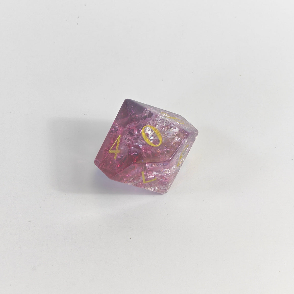 Ensemble de dés en verre Pink Burst