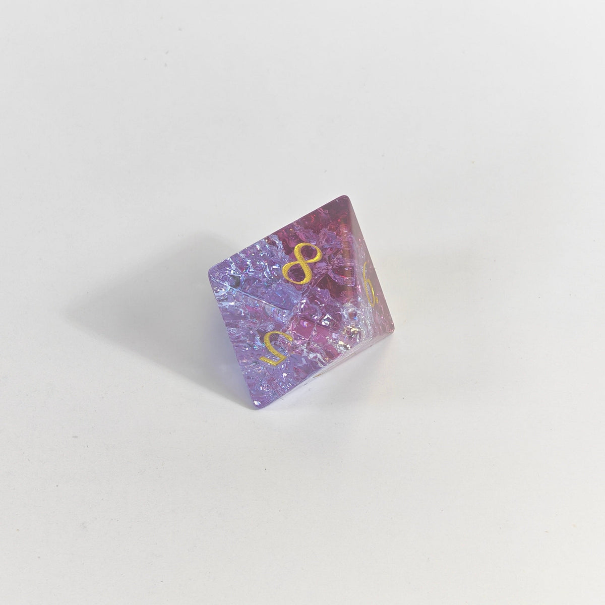 Ensemble de dés en verre Pink Burst