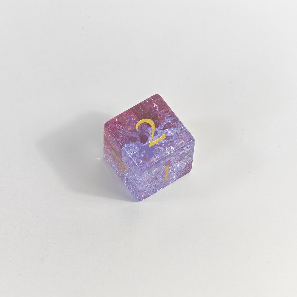 Ensemble de dés en verre Pink Burst