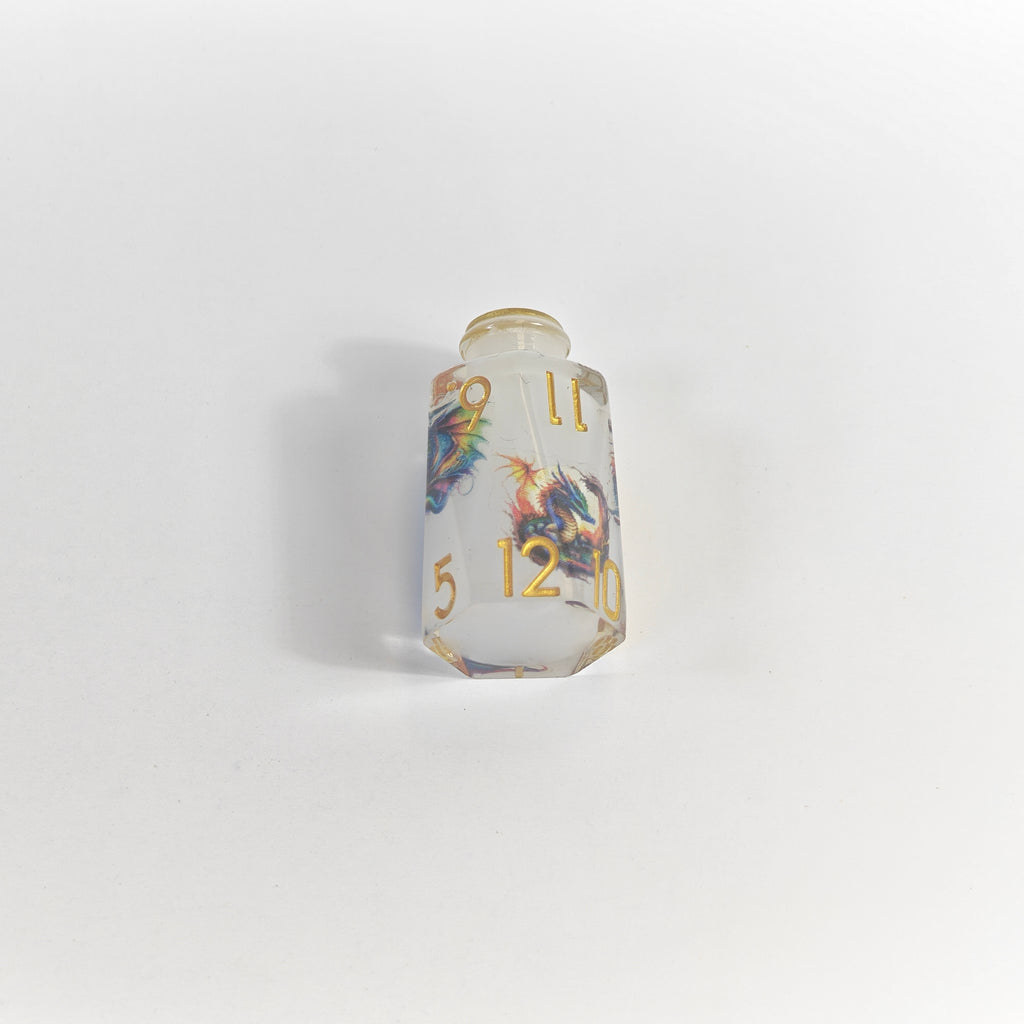Encaptured Dragon Bottles Resin Dice Set