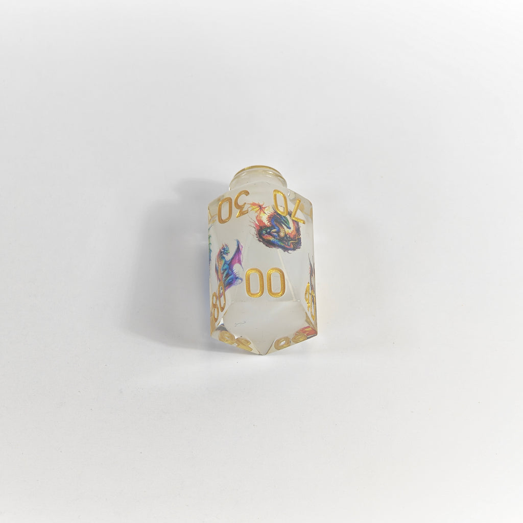 Encaptured Dragon Bottles Resin Dice Set