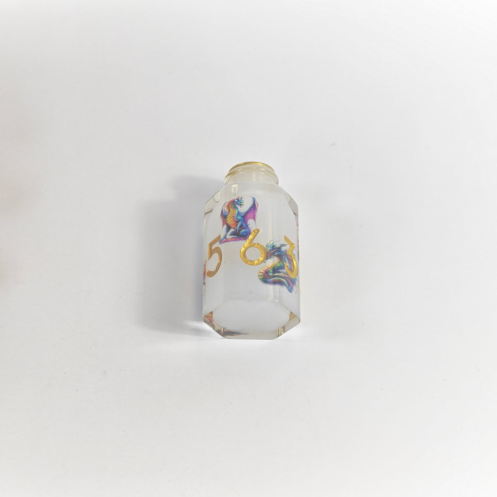 Encaptured Dragon Bottles Resin Dice Set