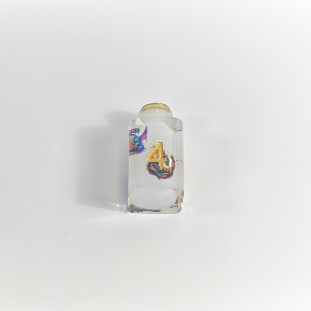 Encaptured Dragon Bottles Resin Dice Set