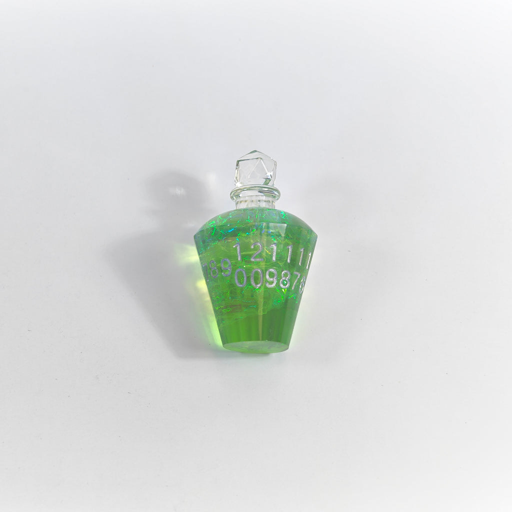 Green Potion Bottles Resin Dice Set