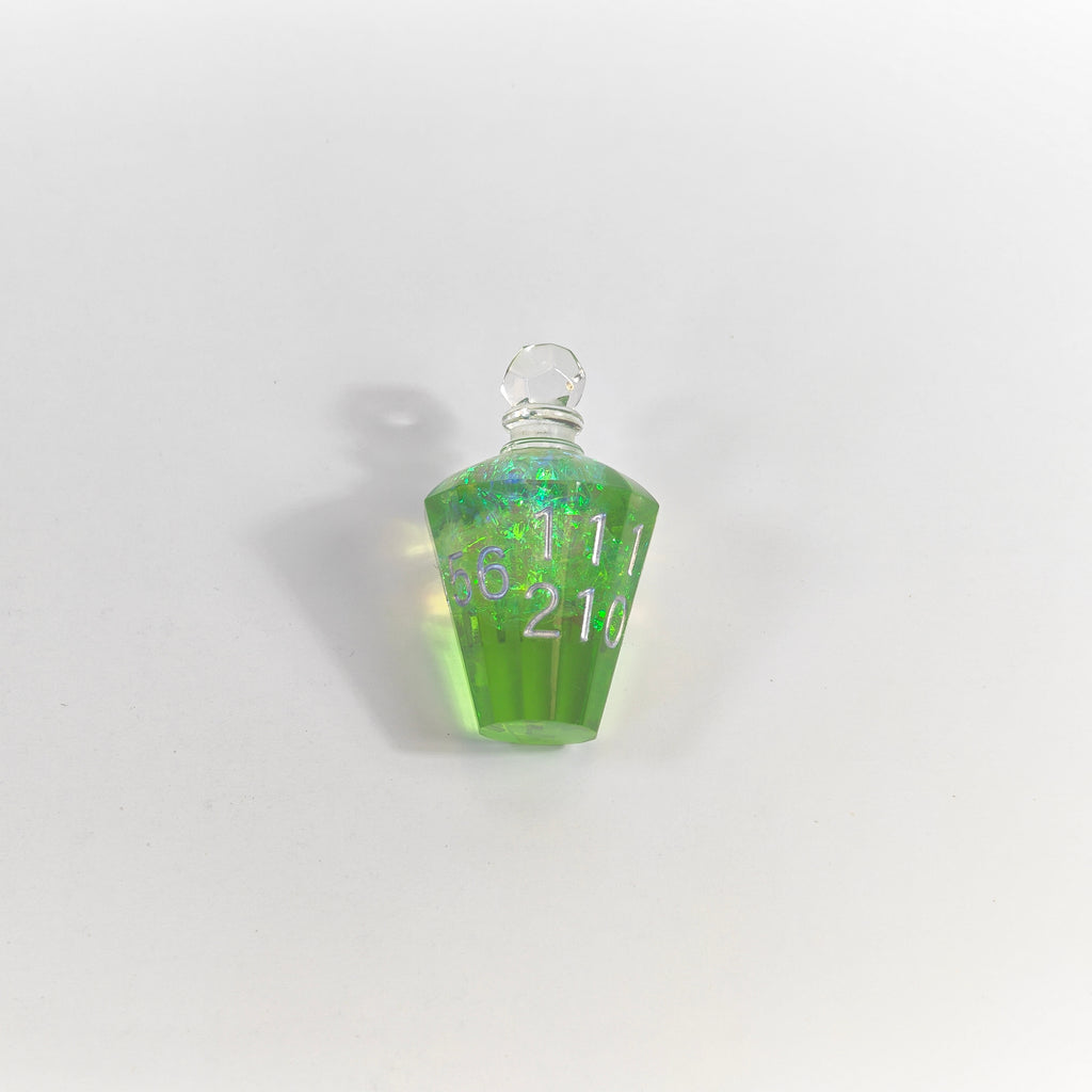 Green Potion Bottles Resin Dice Set
