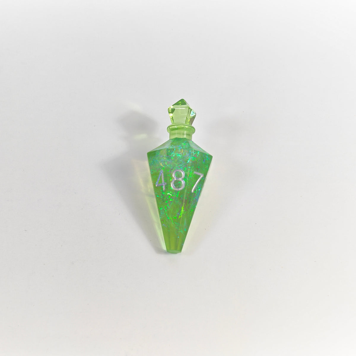 Green Potion Bottles Resin Dice Set