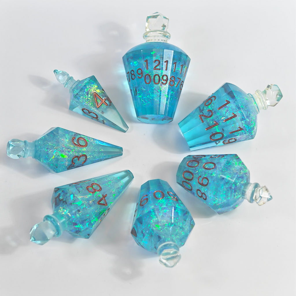 Boccetta di pozione glitter blu