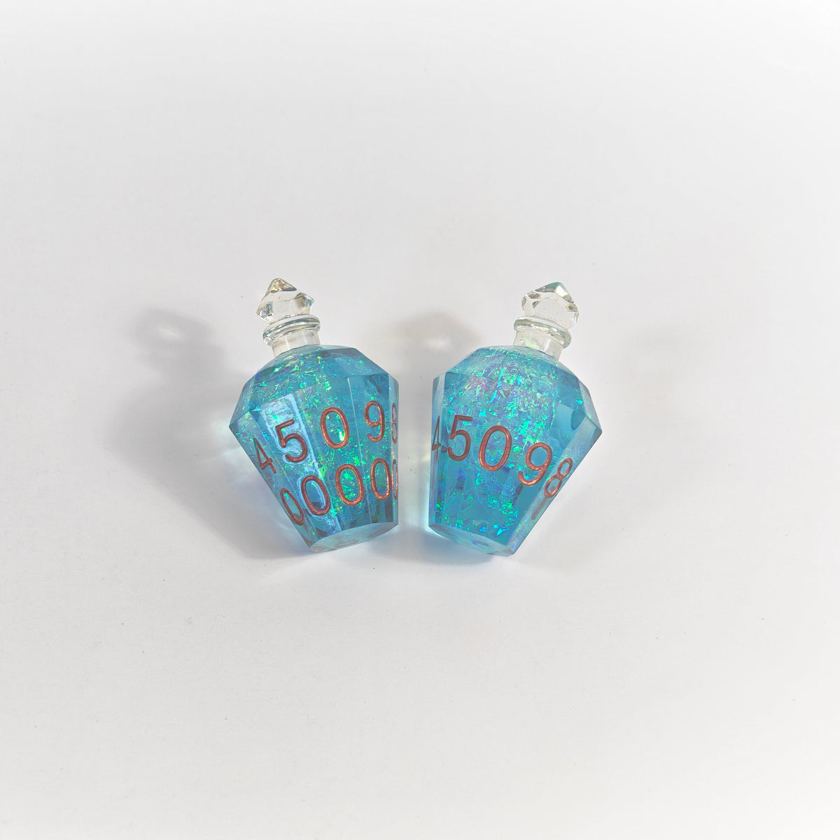 Boccetta di pozione glitter blu