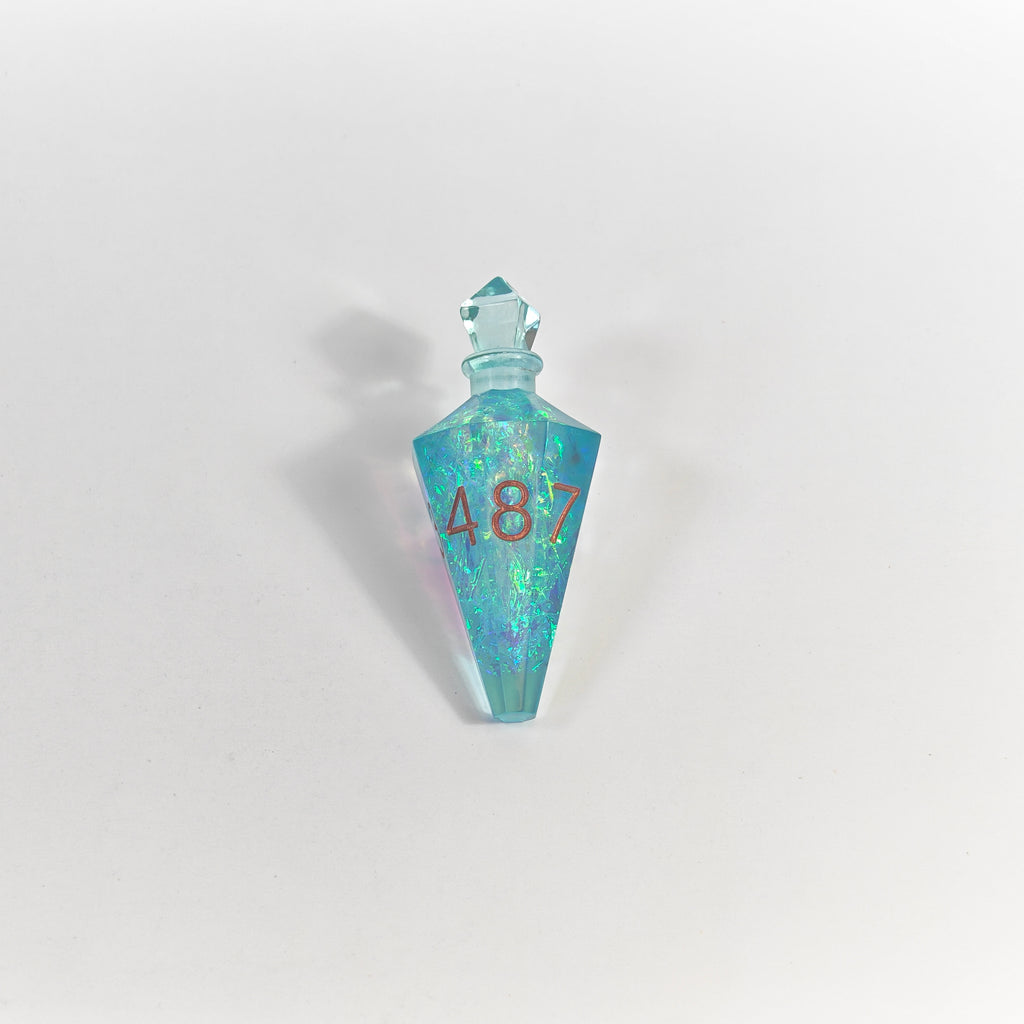 Boccetta di pozione glitter blu